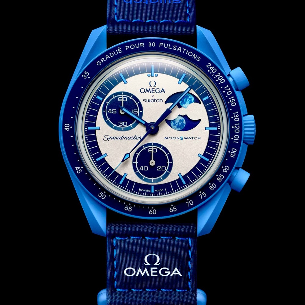 Mission To Super Blue Moonphase Swatch x Omega MoonSwatch Brand New Authentic